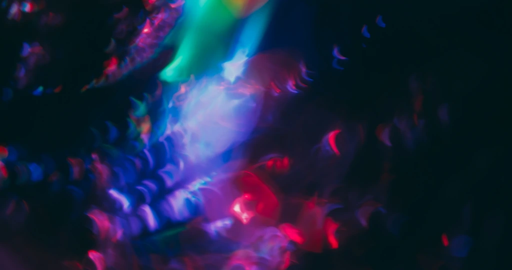 Holographic,Flare,Blur.,Light,Lens.,Red,Purple,Green,Neon,Colorful